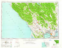 Santa Rosa California Historical topographic map, 1:250000 scale, 1 X 2 Degree, Year 1962
