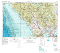 Santa Rosa California Historical topographic map, 1:250000 scale, 1 X 2 Degree, Year 1958