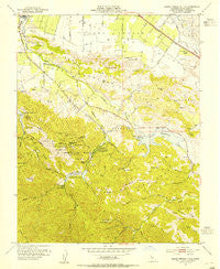 Santa Teresa Hills California Historical topographic map, 1:24000 scale, 7.5 X 7.5 Minute, Year 1953