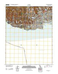 Santa Cruz California Historical topographic map, 1:24000 scale, 7.5 X 7.5 Minute, Year 2012