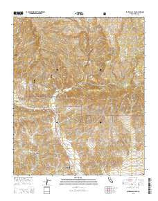 Santa Paula Peak California Current topographic map, 1:24000 scale, 7.5 X 7.5 Minute, Year 2015
