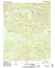 Sawmill Mountain California Historical topographic map, 1:24000 scale, 7.5 X 7.5 Minute, Year 1991