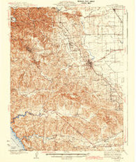 Sebastopol California Historical topographic map, 1:62500 scale, 15 X 15 Minute, Year 1942
