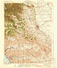 Sebastopol California Historical topographic map, 1:62500 scale, 15 X 15 Minute, Year 1942