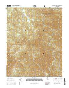 Shadequarter Mountain California Current topographic map, 1:24000 scale, 7.5 X 7.5 Minute, Year 2015