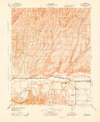 Shandon California Historical topographic map, 1:31680 scale, 7.5 X 7.5 Minute, Year 1943