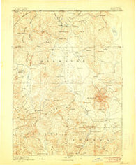 Shasta California Historical topographic map, 1:250000 scale, 1 X 1 Degree, Year 1894