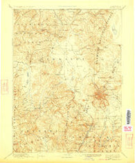 Shasta California Historical topographic map, 1:250000 scale, 1 X 1 Degree, Year 1894