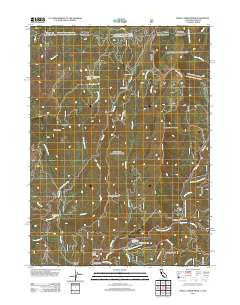 Shelly Creek Ridge California Historical topographic map, 1:24000 scale, 7.5 X 7.5 Minute, Year 2012