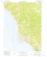 Shelter Cove California Historical topographic map, 1:24000 scale, 7.5 X 7.5 Minute, Year 1969