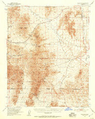 Shoshone California Historical topographic map, 1:62500 scale, 15 X 15 Minute, Year 1951