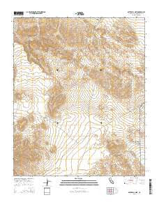 Silver Bell Mine California Current topographic map, 1:24000 scale, 7.5 X 7.5 Minute, Year 2015