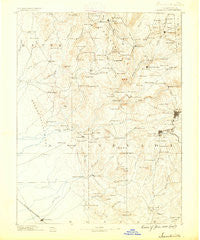 Smartsville California Historical topographic map, 1:125000 scale, 30 X 30 Minute, Year 1888