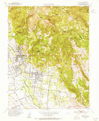 Sonoma California Historical topographic map, 1:24000 scale, 7.5 X 7.5 Minute, Year 1951