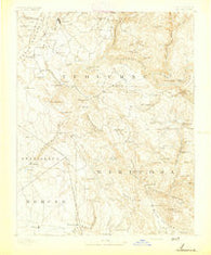Sonora California Historical topographic map, 1:125000 scale, 30 X 30 Minute, Year 1893