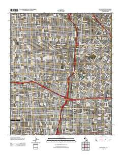 South Gate California Historical topographic map, 1:24000 scale, 7.5 X 7.5 Minute, Year 2012