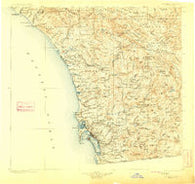 Southern California Sheet No. 2 California Historical topographic map, 1:250000 scale, 1 X 1 Degree, Year 1904