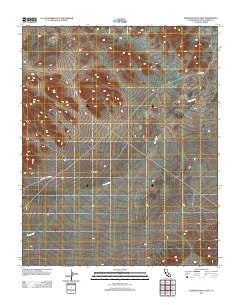 Spangler Hills East California Historical topographic map, 1:24000 scale, 7.5 X 7.5 Minute, Year 2012