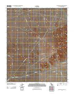 Spangler Hills West California Historical topographic map, 1:24000 scale, 7.5 X 7.5 Minute, Year 2012