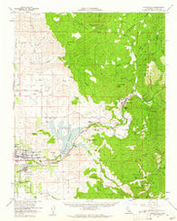 Springville California Historical topographic map, 1:62500 scale, 15 X 15 Minute, Year 1957