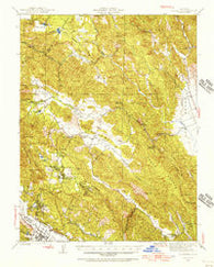 St. Helena California Historical topographic map, 1:62500 scale, 15 X 15 Minute, Year 1942
