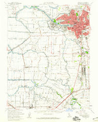 Stockton California Historical topographic map, 1:62500 scale, 15 X 15 Minute, Year 1952