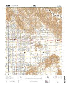 Sunnymead California Current topographic map, 1:24000 scale, 7.5 X 7.5 Minute, Year 2015