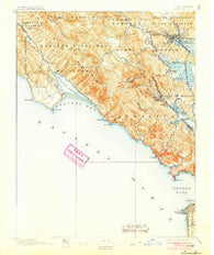 Tamalpais California Historical topographic map, 1:62500 scale, 15 X 15 Minute, Year 1897