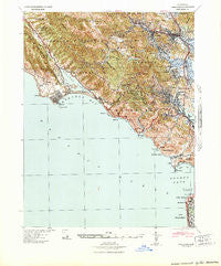 Tamalpais California Historical topographic map, 1:62500 scale, 15 X 15 Minute, Year 1941