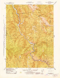 Tectah Creek California Historical topographic map, 1:62500 scale, 15 X 15 Minute, Year 1945