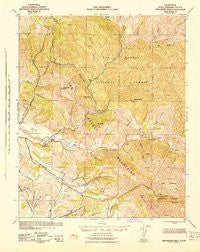 Tepusquet Peak California Historical topographic map, 1:62500 scale, 15 X 15 Minute, Year 1943
