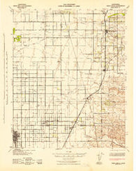 Terra Bella California Historical topographic map, 1:62500 scale, 15 X 15 Minute, Year 1942