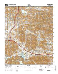 Thousand Oaks California Current topographic map, 1:24000 scale, 7.5 X 7.5 Minute, Year 2015