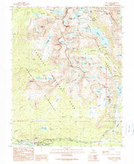Tioga Pass California Historical topographic map, 1:24000 scale, 7.5 X 7.5 Minute, Year 1990