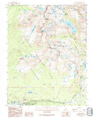 Tioga Pass California Historical topographic map, 1:24000 scale, 7.5 X 7.5 Minute, Year 1992