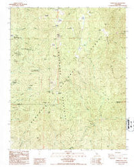 Tobias Peak California Historical topographic map, 1:24000 scale, 7.5 X 7.5 Minute, Year 1986