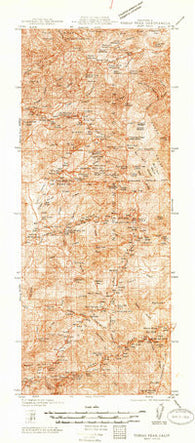 Tobias Peak California Historical topographic map, 1:96000 scale, 30 X 30 Minute, Year 1936