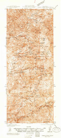Tobias Peak California Historical topographic map, 1:96000 scale, 30 X 30 Minute, Year 1936