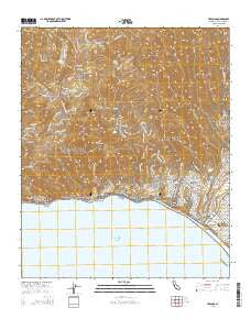 Topanga California Current topographic map, 1:24000 scale, 7.5 X 7.5 Minute, Year 2015