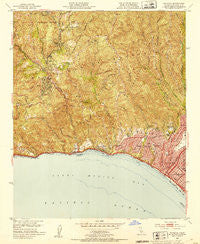Topanga California Historical topographic map, 1:24000 scale, 7.5 X 7.5 Minute, Year 1952