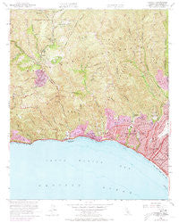 Topanga California Historical topographic map, 1:24000 scale, 7.5 X 7.5 Minute, Year 1952