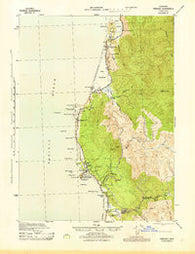Trinidad California Historical topographic map, 1:62500 scale, 15 X 15 Minute, Year 1945