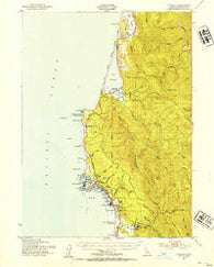 Trinidad California Historical topographic map, 1:62500 scale, 15 X 15 Minute, Year 1952
