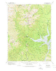 Trinity Dam California Historical topographic map, 1:62500 scale, 15 X 15 Minute, Year 1950