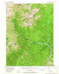 Trinity Lake California Historical topographic map, 1:62500 scale, 15 X 15 Minute, Year 1950