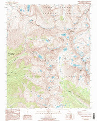 Triple Divide Peak California Historical topographic map, 1:24000 scale, 7.5 X 7.5 Minute, Year 1993