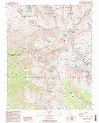 Triple Divide Peak California Historical topographic map, 1:24000 scale, 7.5 X 7.5 Minute, Year 1993