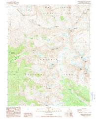 Triple Divide Peak California Historical topographic map, 1:24000 scale, 7.5 X 7.5 Minute, Year 1988
