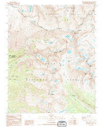 Triple Divide Peak California Historical topographic map, 1:24000 scale, 7.5 X 7.5 Minute, Year 1993