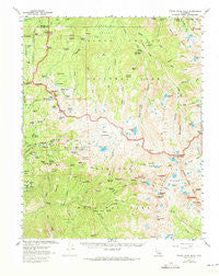 Triple Divide Peak California Historical topographic map, 1:62500 scale, 15 X 15 Minute, Year 1956